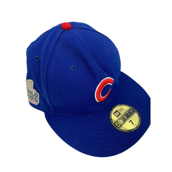 Chicago Cubs New Era 59FIFTY 2016 World Series Cap Size 7 Blue Fitted Hat 8167 - Picture 5 of 13